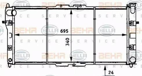 HELLA 8MK 376 706-721 - Радиатор, охлаждение двигателя avtokuzovplus.com.ua