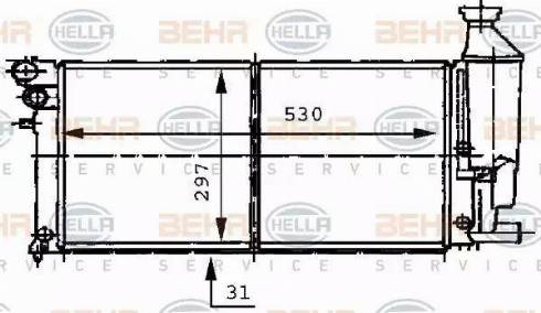 HELLA 8MK 376 707-081 - Радіатор, охолодження двигуна autocars.com.ua