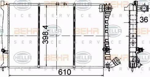 HELLA 8MK 376 707-171 - Радиатор, охлаждение двигателя avtokuzovplus.com.ua