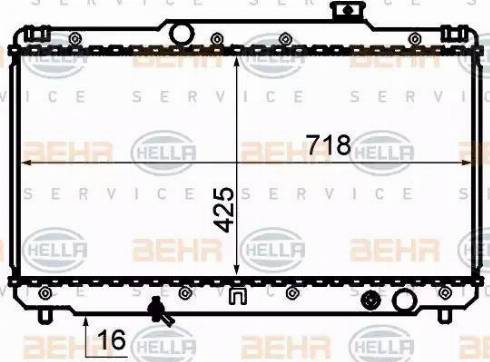 HELLA 8MK 376 707-511 - Радіатор, охолодження двигуна autocars.com.ua