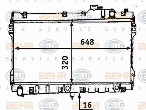 HELLA 8MK 376 707-541 - Радіатор, охолодження двигуна autocars.com.ua