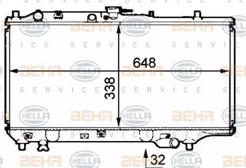 HELLA 8MK 376 707-661 - Радіатор, охолодження двигуна autocars.com.ua