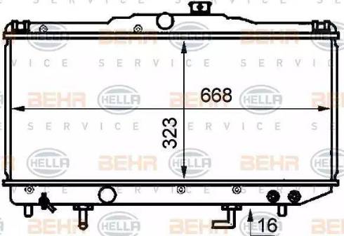 HELLA 8MK 376 707-711 - Радіатор, охолодження двигуна autocars.com.ua