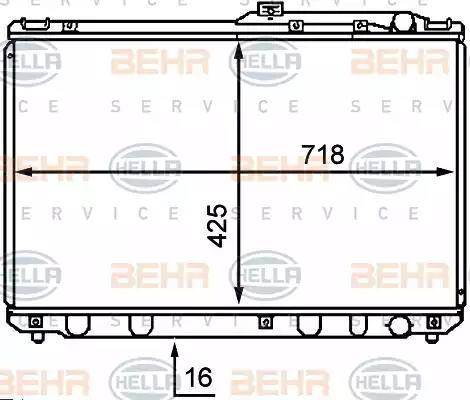 HELLA 8MK 376 707-731 - Радіатор, охолодження двигуна autocars.com.ua