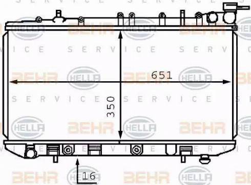 HELLA 8MK 376 708-001 - Радіатор, охолодження двигуна autocars.com.ua