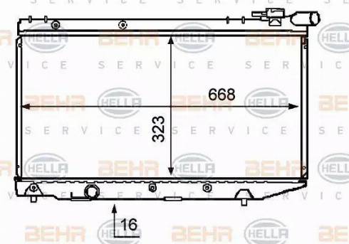 HELLA 8MK 376 708-041 - Радіатор, охолодження двигуна autocars.com.ua