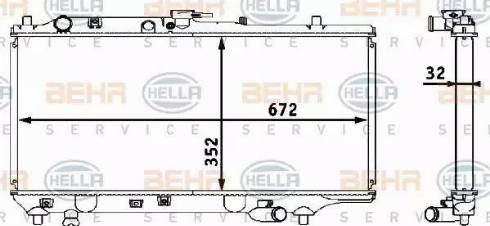 HELLA 8MK 376 708-291 - Радіатор, охолодження двигуна autocars.com.ua