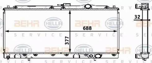 HELLA 8MK 376 708-321 - Радіатор, охолодження двигуна autocars.com.ua