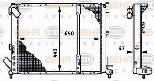 HELLA 8MK 376 708-461 - Радіатор, охолодження двигуна autocars.com.ua