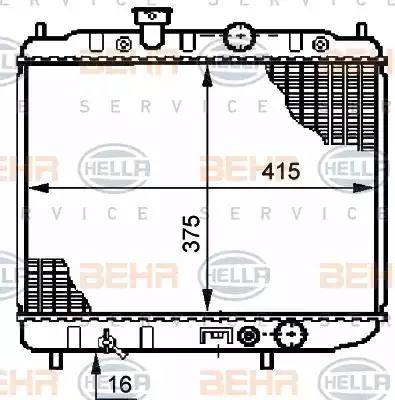 HELLA 8MK 376 708-541 - Радіатор, охолодження двигуна autocars.com.ua