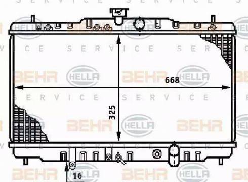 HELLA 8MK 376 708-551 - Радіатор, охолодження двигуна autocars.com.ua