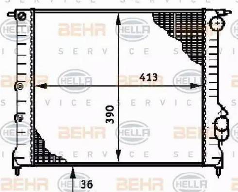 HELLA 8MK 376 708-611 - Радіатор, охолодження двигуна autocars.com.ua