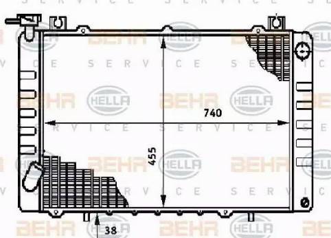 HELLA 8MK 376 708-621 - Радіатор, охолодження двигуна autocars.com.ua