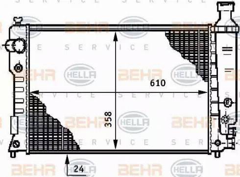 HELLA 8MK 376 708-681 - Радіатор, охолодження двигуна autocars.com.ua