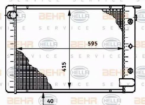 HELLA 8MK 376 709-021 - Радіатор, охолодження двигуна autocars.com.ua