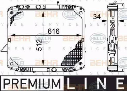 HELLA 8MK 376 709-711 - Радіатор, охолодження двигуна autocars.com.ua