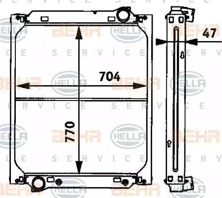 HELLA 8MK 376 709-761 - Радіатор, охолодження двигуна autocars.com.ua