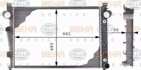 HELLA 8MK 376 710-284 - Радіатор, охолодження двигуна autocars.com.ua