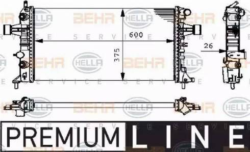 HELLA 8MK 376 710-321 - Радиатор, охлаждение двигателя autodnr.net