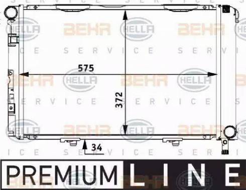 HELLA 8MK 376 710-591 - Радіатор, охолодження двигуна autocars.com.ua