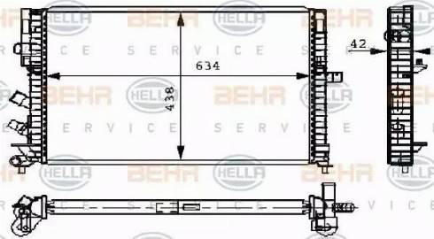 HELLA 8MK 376 711-211 - Радиатор, охлаждение двигателя avtokuzovplus.com.ua