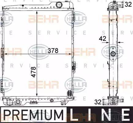 HELLA 8MK 376 711-271 - Радіатор, охолодження двигуна autocars.com.ua