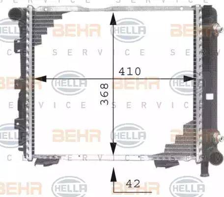 HELLA 8MK 376 711-321 - Радіатор, охолодження двигуна autocars.com.ua