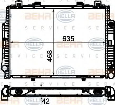 HELLA 8MK 376 711-514 - Радіатор, охолодження двигуна autocars.com.ua