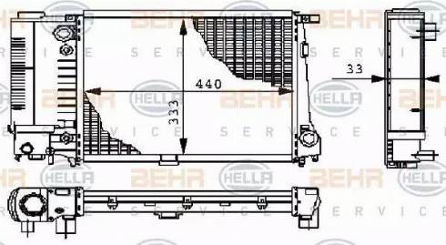 HELLA 8MK 376 711-591 - Радіатор, охолодження двигуна autocars.com.ua