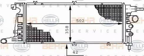 HELLA 8MK 376 711-711 - Радіатор, охолодження двигуна autocars.com.ua