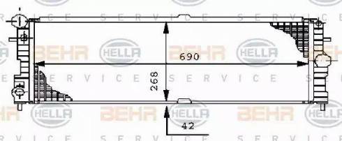 HELLA 8MK 376 711-731 - Радіатор, охолодження двигуна autocars.com.ua