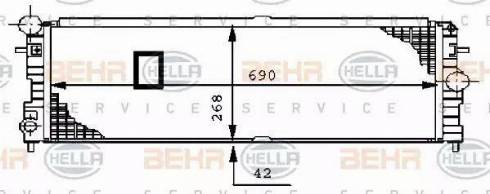 HELLA 8MK 376 711-741 - Радіатор, охолодження двигуна autocars.com.ua