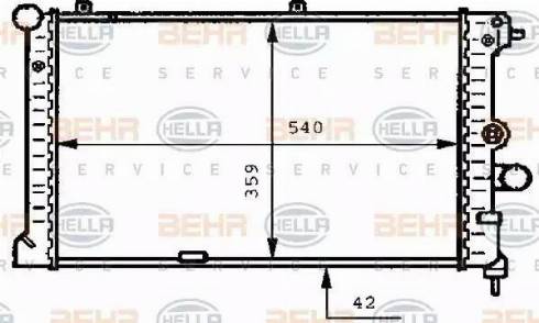 HELLA 8MK 376 711-791 - Радіатор, охолодження двигуна autocars.com.ua