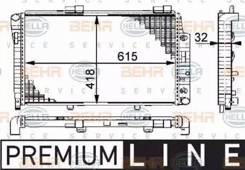 HELLA 8MK 376 712-021 - Радиатор, охлаждение двигателя avtokuzovplus.com.ua