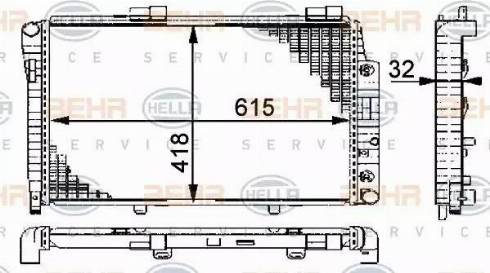 HELLA 8MK 376 712-024 - Радиатор, охлаждение двигателя avtokuzovplus.com.ua