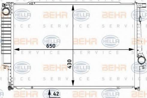 HELLA 8MK 376 712-124 - Радіатор, охолодження двигуна autocars.com.ua