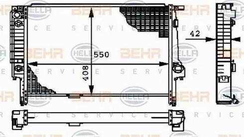 HELLA 8MK 376 712-181 - Радіатор, охолодження двигуна autocars.com.ua