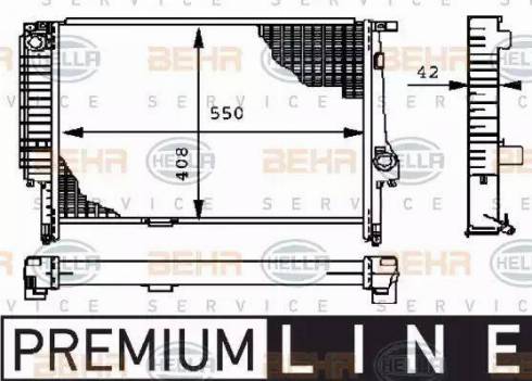 HELLA 8MK 376 712-191 - Радіатор, охолодження двигуна autocars.com.ua