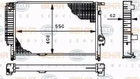 HELLA 8MK 376 712-194 - Радіатор, охолодження двигуна autocars.com.ua