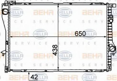 HELLA 8MK 376 712-234 - Радіатор, охолодження двигуна autocars.com.ua