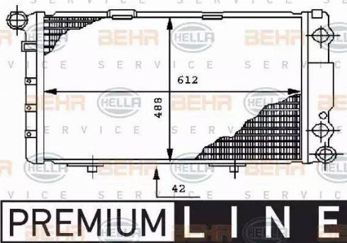 HELLA 8MK 376 712-261 - Радіатор, охолодження двигуна autocars.com.ua