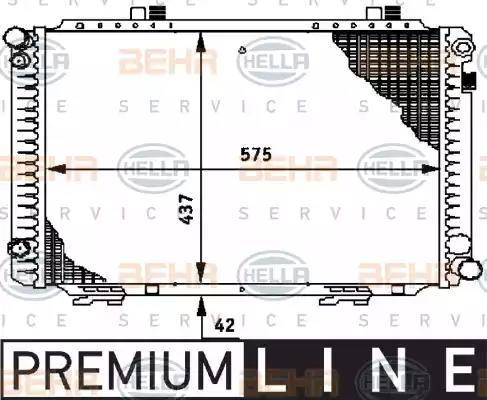 HELLA 8MK 376 712-321 - Радіатор, охолодження двигуна autocars.com.ua