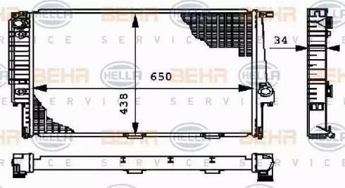 HELLA 8MK 376 712-371 - Радіатор, охолодження двигуна autocars.com.ua