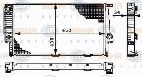 HELLA 8MK 376 712-381 - Радіатор, охолодження двигуна autocars.com.ua