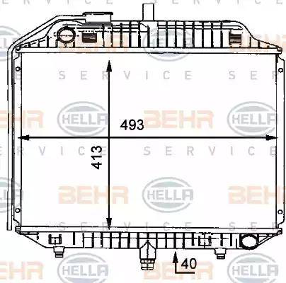 HELLA 8MK 376 712-411 - Радіатор, охолодження двигуна autocars.com.ua