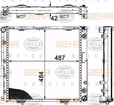 HELLA 8MK 376 712-431 - Радіатор, охолодження двигуна autocars.com.ua