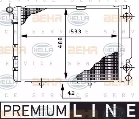 HELLA 8MK 376 712-451 - Радіатор, охолодження двигуна autocars.com.ua