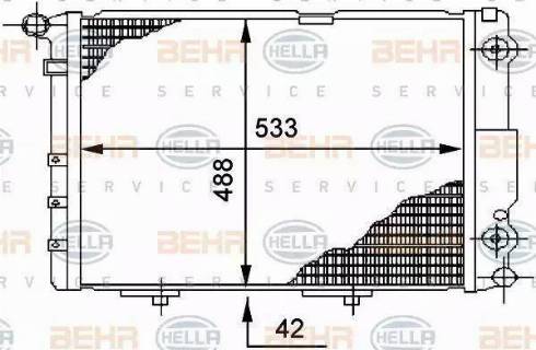 HELLA 8MK 376 712-464 - Радіатор, охолодження двигуна autocars.com.ua