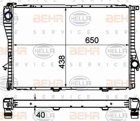 HELLA 8MK 376 712-484 - Радиатор, охлаждение двигателя avtokuzovplus.com.ua