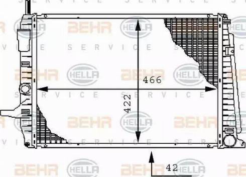 HELLA 8MK 376 712-561 - Радіатор, охолодження двигуна autocars.com.ua